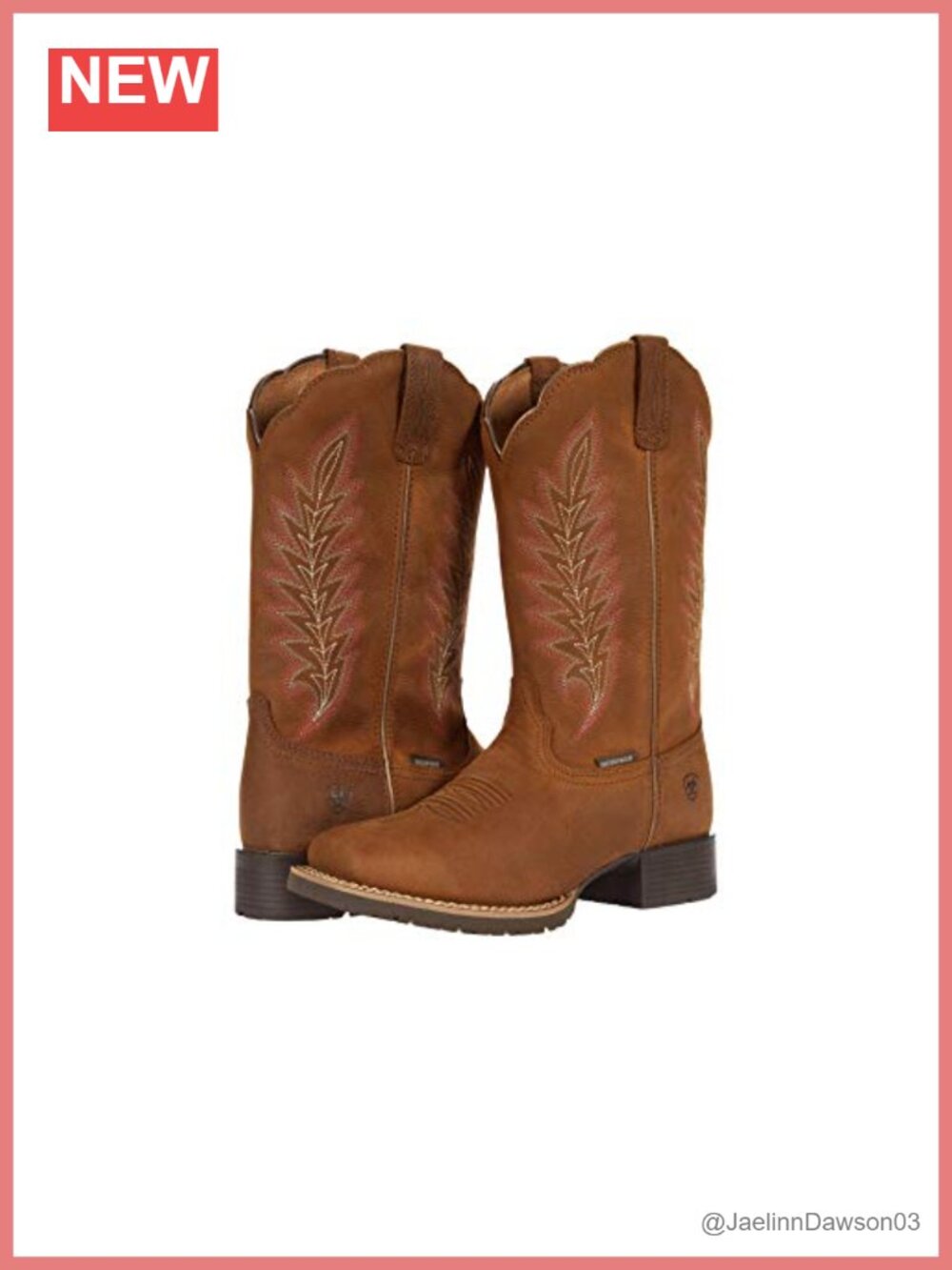 Ariat Women's Hybrid Rancher Waterproof Leather Square Toe Western Boot